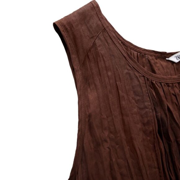 ZARA | Brown | RAMIE PASSEMENTERIE BLOUSE - Picture 3 of 14